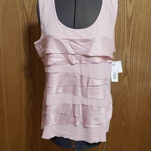 Liz Claiborne  - Light Pink Ruffle Tank - Ladies Medium